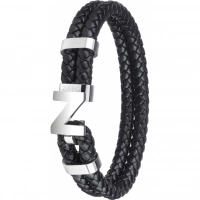 Браслет Zippo Steel Braided Leather Bracelet (22 см) купить в Ярославле