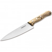 Кухонный шеф-нож Boker Tenera Chef’s Medium Ice Beech, 158 мм, сталь С75, рукоять белый бук купить в Ярославле