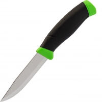 Нож с фиксированным лезвием Morakniv Companion Green, сталь Sandvik 12C27, рукоять пластик/резина, зеленый купить в Ярославле