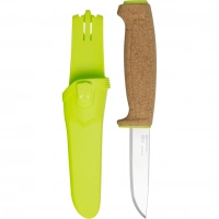 Нож с фиксированным лезвием Morakniv Floating Knife (S) Lime, сталь Sandvik 12C27, пробковая ручка купить в Ярославле