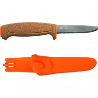 Нож с фиксированным лезвием Morakniv Floating Serrated Knife, сталь Sandvik 12C27, рукоять пробковая купить в Ярославле